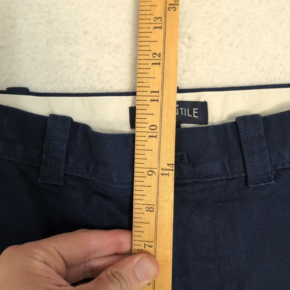 J Crew Mercantile Chino‎ Shorts Blue Flat Front Men's 30 x 9